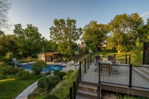 backyard pool deck landscape design
